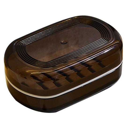 Коробка для мыла в ванной комнате, двухслойная, быстрый дренаж, прозрачная, с крышкой и съемной сливной стойкой, пылезащитный кухонный поднос для мыла в отеле, держатель для мыла