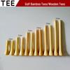 Bamboo Golf Tees 70mm - Natural Wood Color Ball Holder Accessories 83 Pcs