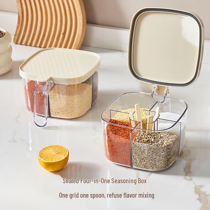 Longshida Multi-Grid Kitchen Seasoning Box