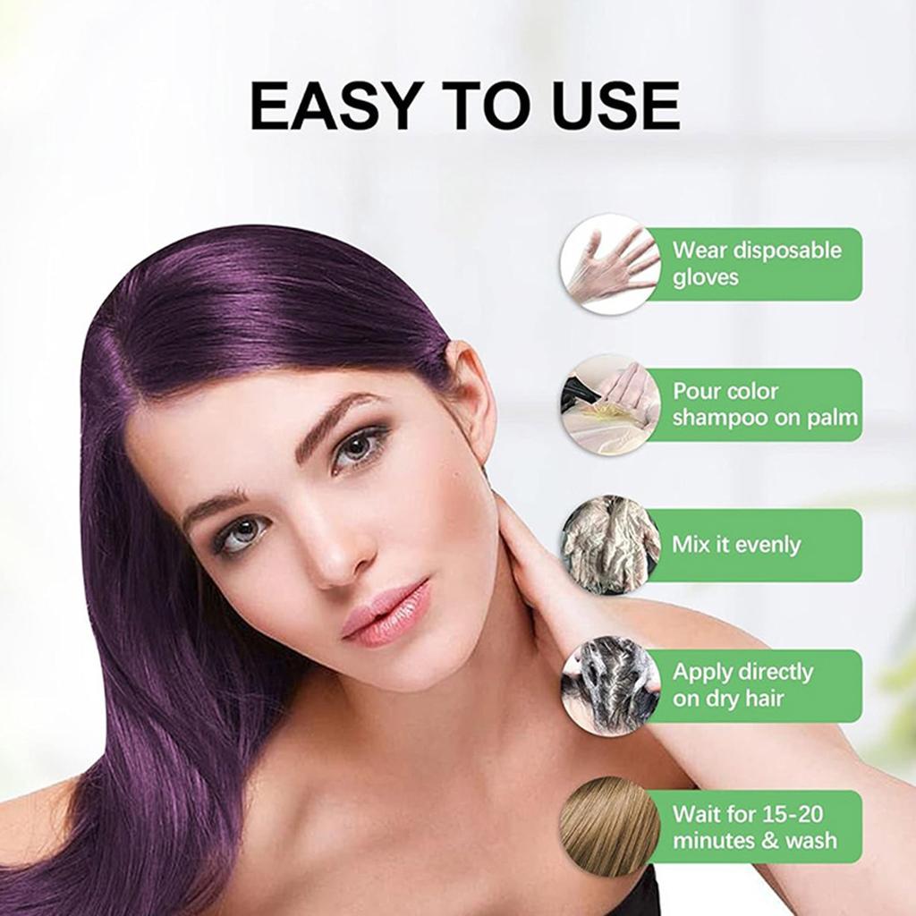 Hair Shampoo COLOR SHAMPOO Bubble Color Hair , A Color Plant , Foam Hair , Hairdressing  200ml