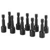 10 шт. Черные насадки с шестигранным гнездом с сильным магнитом для электрической отвертки, аксессуары 45 x 8 мм
