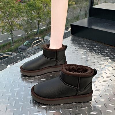 Женские ботинки зимние теплые короткие плюшевые новые повседневные удобные 2024 года горячая распродажа плоские с леопардовым принтом водонепроницаемые женские зимние ботинки