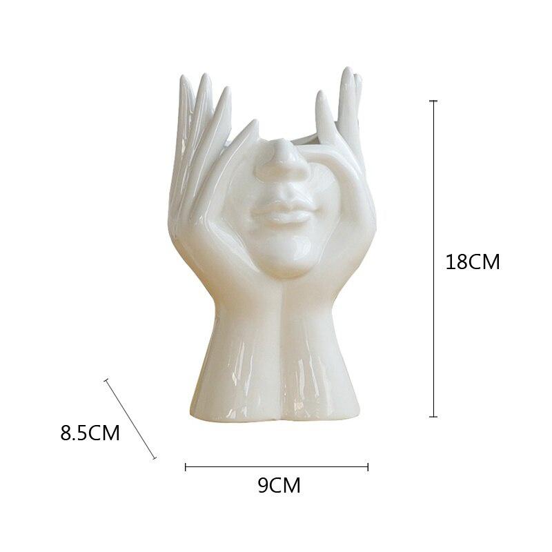 1 шт. керамическая ваза для боди-арта, керамическая ваза для лица, креативная посуда для цветов, домашний декор, украшения для гостиной