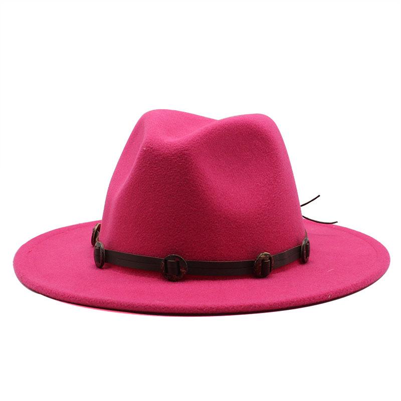 Шерстяная Цилиндрическая Шляпа Ретро Шляпа с Плоской Тульей и Большими Полями Шляпа в Стиле Национальных Меньшинств Джазовая Шляпа