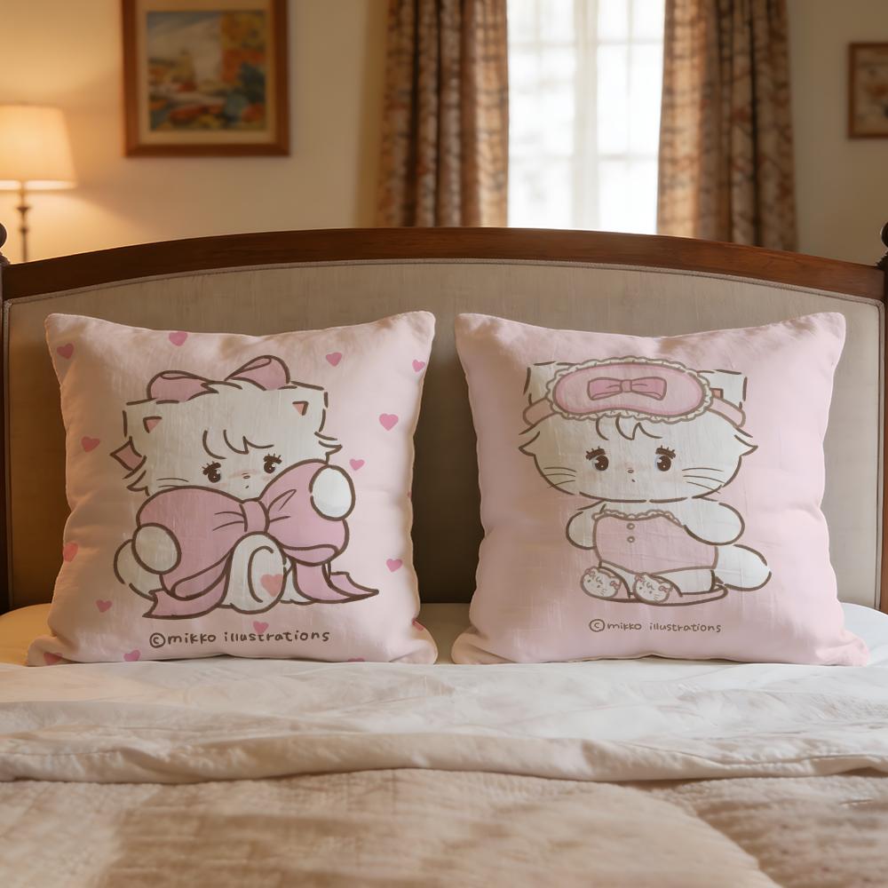Character Mikko Cushion Cover 1Pcs Decorative Covers Soft Cushion Case For Sofa Couch Decor 40X40 45X45 Pillowcases