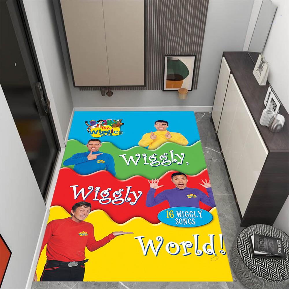 Wiggles Band Performance Area Rug Suitable for Outdoor Dining Room Decorate room Living Rooms Anti-slip Rug Anime Office Decor Spiritual Gift