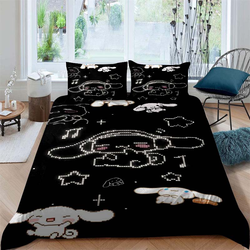 Cinnamoroll patterned soft and comfortable duvet cover, children's bedding set, available in king, large, single and double size