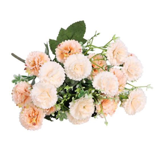 Искусственная гвоздика 20 головок, реалистичные искусственные шелковые цветы, свадебная вечеринка, домашний офис, центральный элемент стола, искусственные цветочные растения, украшение ветки