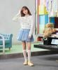 Earth Music Ecology Skirt Double Ribbon Balloon Mini Skirt for Women 01000118400 Saxe Blue &
