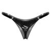 Sexy Thong Patent Leather Female Low Rise Briefs Ladies Shiny Bikini Underpants Lingerie