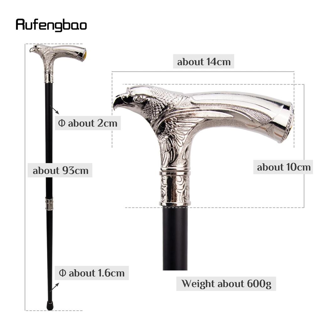 Белая голова орла со стразами, модная трость, декоративная палка, косплей, винтажная модная трость, 93 см