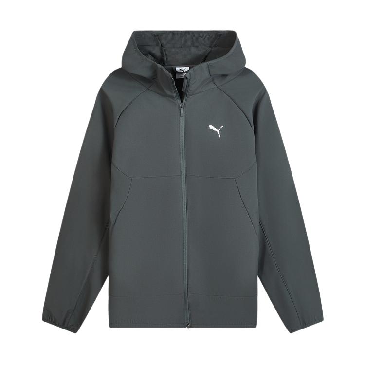 Puma Woven Jacquard Fleece Brand Logo Water-Resistant Loose Comfortable Thin Velvet Hooded Long Sleeve Jacket Men Jackets 693544-44