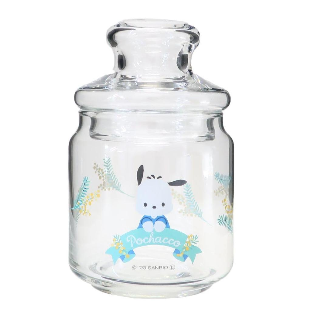 Sanart Sanrio Pochacco Glass Canister Storage Container 500ml Miscellaneous Goods Sanrio Goods Gift Present Made In Japan Approx. SAN4218-2