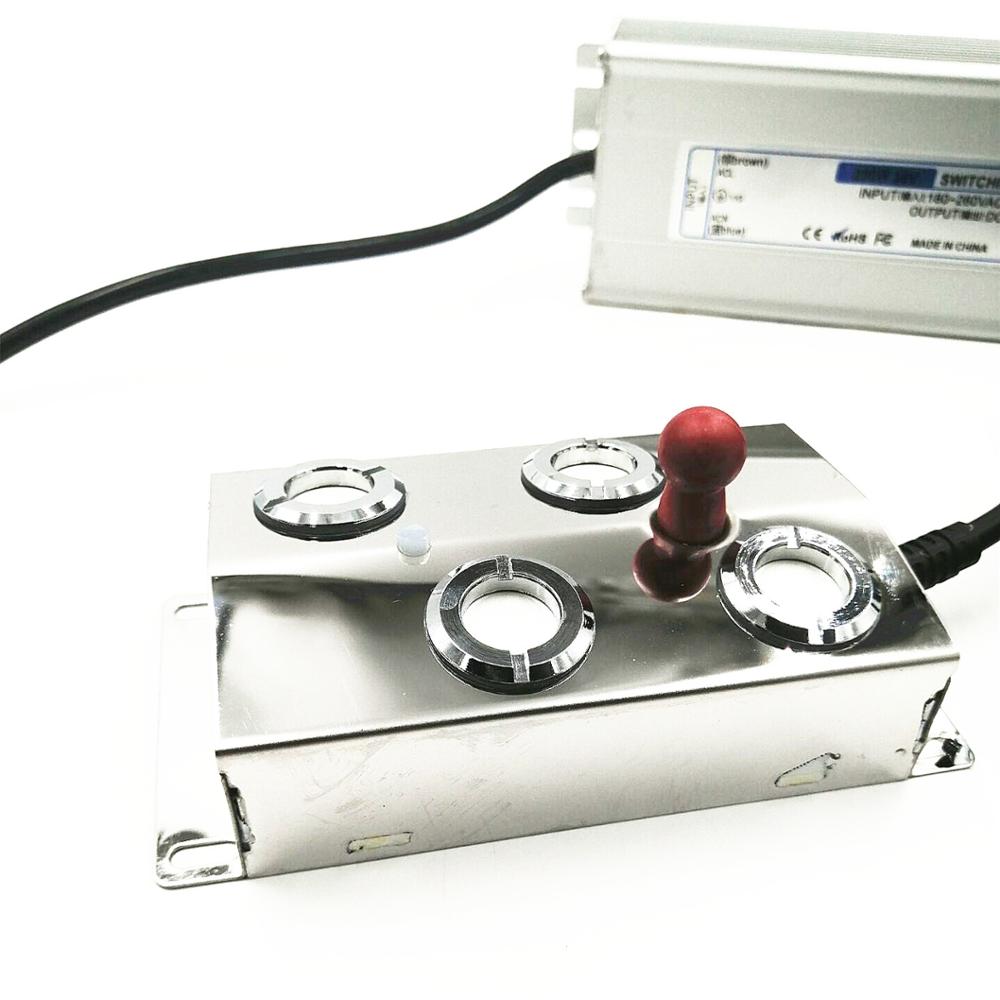 Ультразвуковой увлажнитель воздуха DC48V 4 Head с водонепроницаемым источником питания 220 В, 2 кг/ч, распылитель тумана, промышленный туманообразователь EU/AU/UK/US