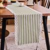 Thickened Cotton Yarn-Dyed Striped Table Flag Non-Ironing Tea Table Entrance Decorative Cloth Meal Flag Strip