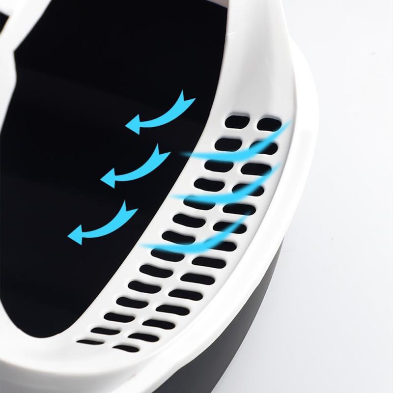 Fully Enclosed Pet Kitten Anti Splash Indoor Toilet Clean Sand Tray Basin Cleaning Cats Supplies