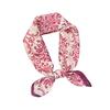 Silk scarf scarf women's spring and summer literary and retro blue and gray tone printed square scarf pure cotton scarf Korean version headscarf