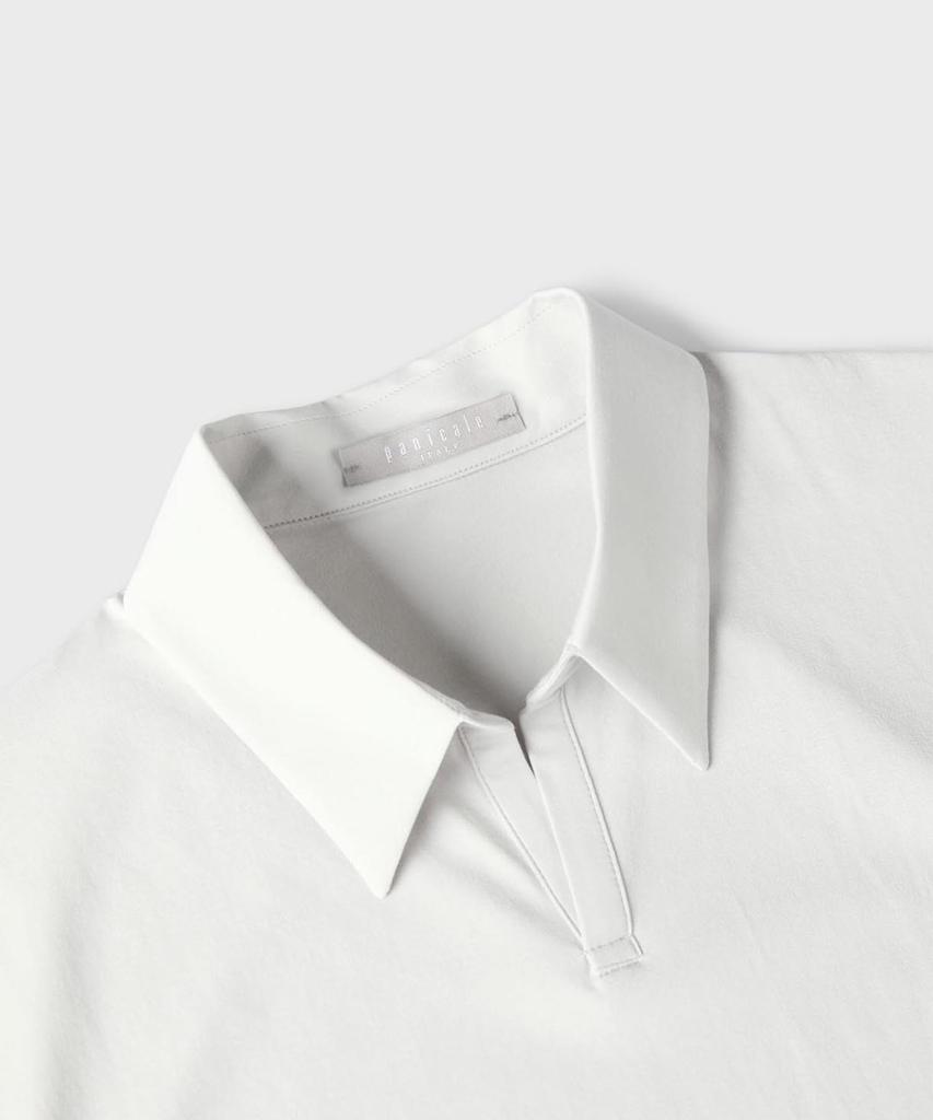 PANICALE Johnny Collar Stretch Cotton Polo Shirt [2 Colors]