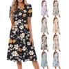 Dresses For Women Summer Casual Button Up V-neck Short Sleeve Wear To Work Dresses