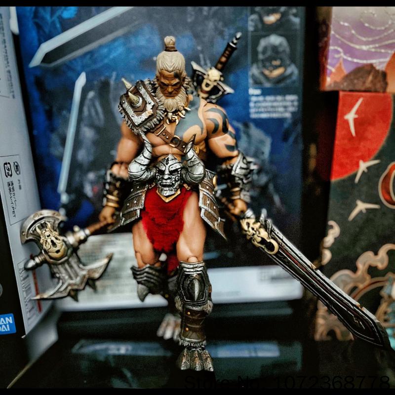 Nightmare Studio D20 1/12 Full Set Scale Classic Game Characters Barbarian Male Warrior 6inch Action Figures Toy