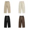 Retro Cotton Casual Pants With Pleats And Drawstring Waist For Men