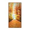 Abstract Forest Flower Canvas Painting Wall Art Deer Golden Road Posters and Prints for Porch Decoration Living Room Home Decor