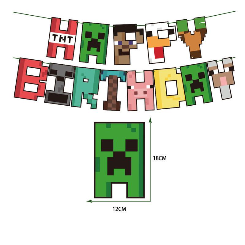 Латексные шары 12 дюймов на тему Minecraft с мультяшным принтом Для украшения дня рождения Набор из 20 штук