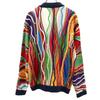 Coogi 90-е годы Сделано в Австралии Старый кардиган 3D вязки с V-образным вырезом Длинный рукав Мужской Б/у