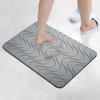 Nordic Diatomaceous Earth Non-Slip Bath Mat - Water-Absorbent, Easy-to-Clean Solid Stripe Design.