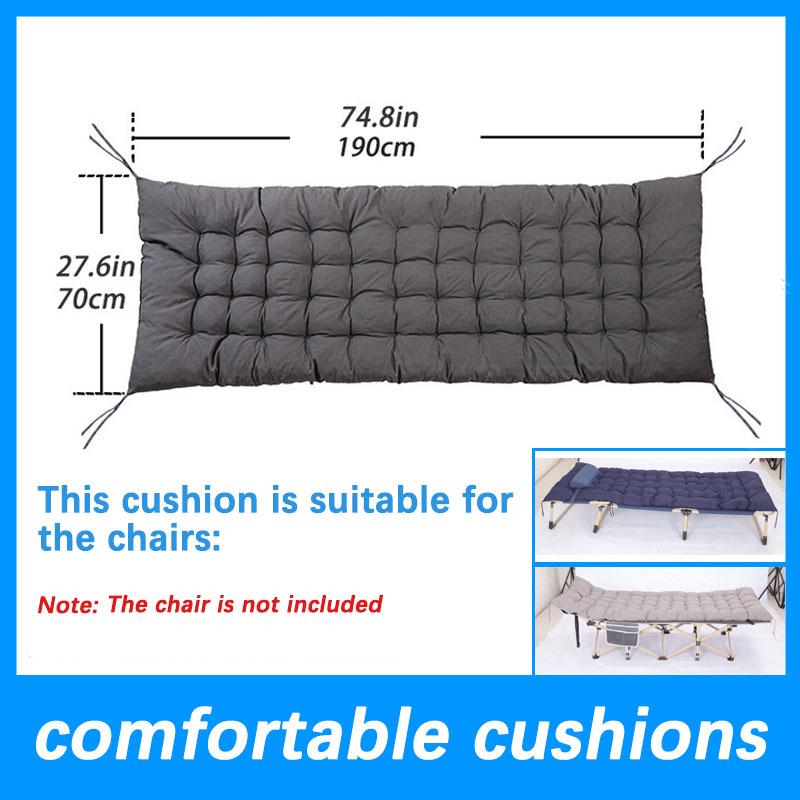 Расширенная толстая складная подушка для шезлонга для обеденных перерывов - Идеально подходит для кроватей, ленивых кресел и плетеных стульев