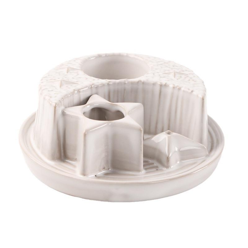 Набор для чая из воска, подсвечник Ambiance Holy Wood, поднос с орнаментом, украшение Sage