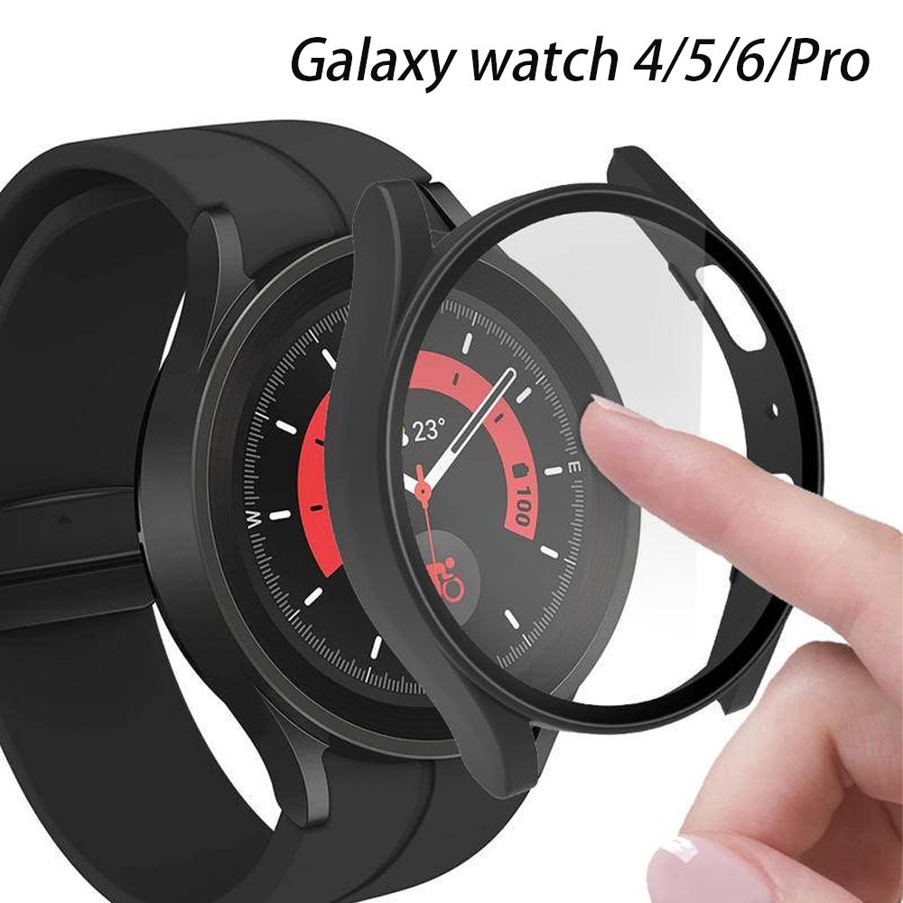 Чехол для Samsung Galaxy Watch 5 pro Case 45мм 4 5 6 44мм 40мм Защитная пленка PC Бампер Закаленное стекло Galaxy watch 6 Case
