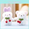 Plush Cherry Bear Keychain With Soft Short Pile For Girls And Bag Decor