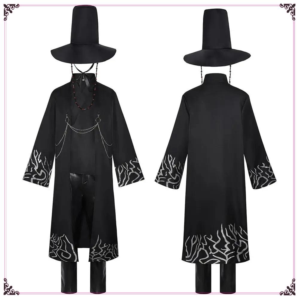 Children Demon Hunters Saja Boys Cosplay Costume Halloween Girls Boys Kpop Saja Costume Tops Pants Hat Earrings Set Party Stage
