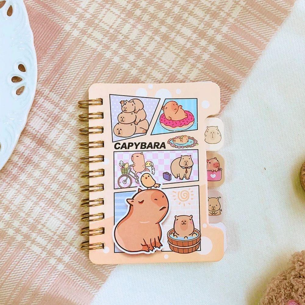 1pc kawaii Mini Planner Notebook Capybara School Supplies New Student Stationery