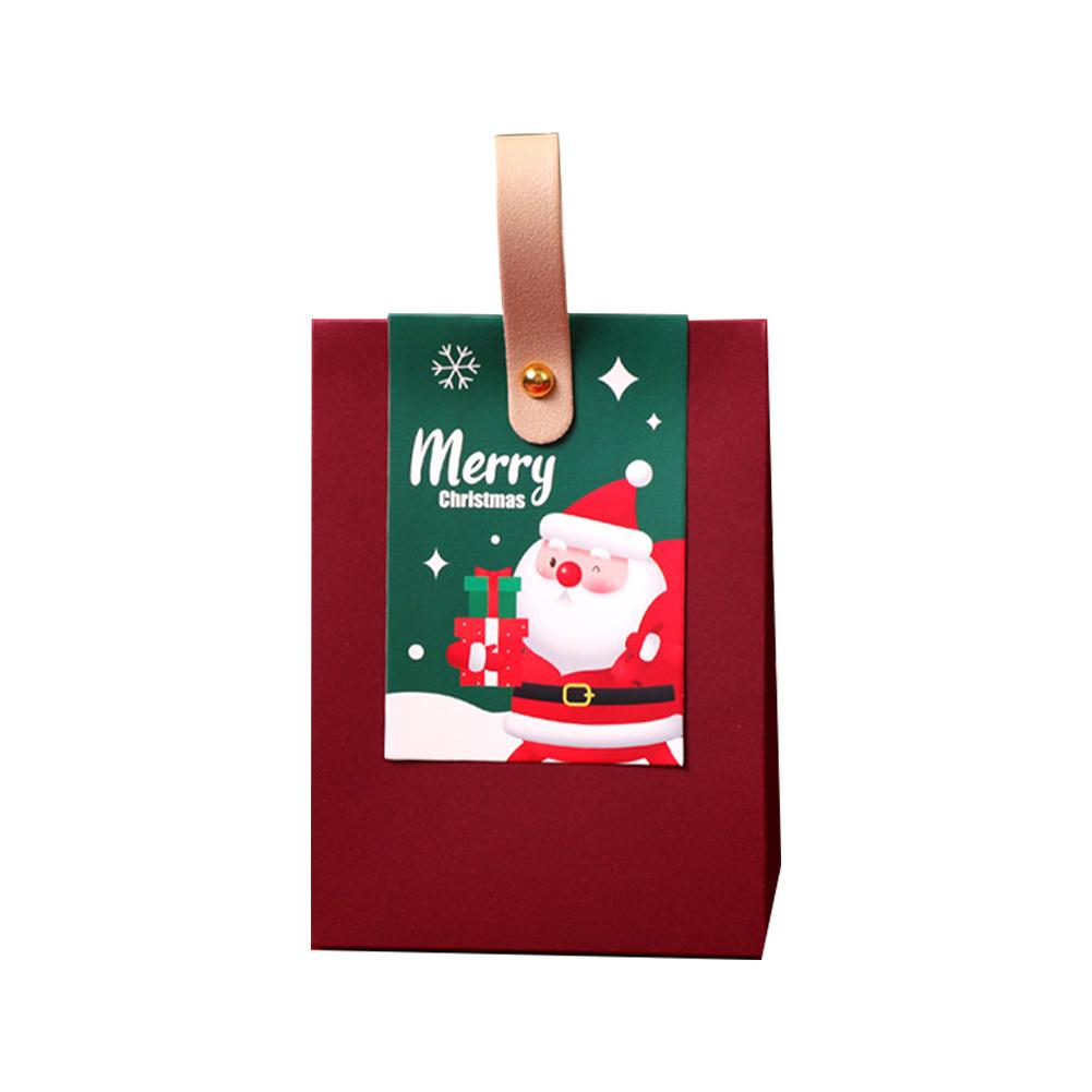 1 шт. Рождественская подарочная коробка Санта Клаус Коробка для конфет драже Подарочная упаковка Новый 2024 год Упаковочная коробка V9S6