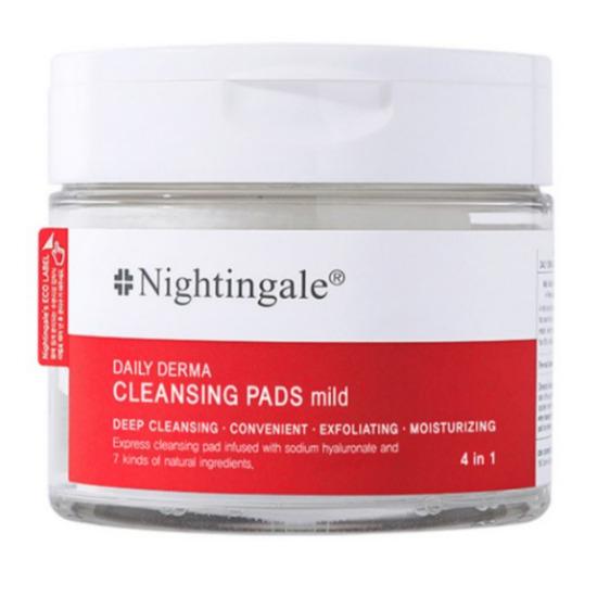 NIGHTINGALE Ежедневные дерма-салфетки для очищения Mild – Мягкое очищающее средство 4-в-1 для ежедневного использования 70 салфеток (270ml)