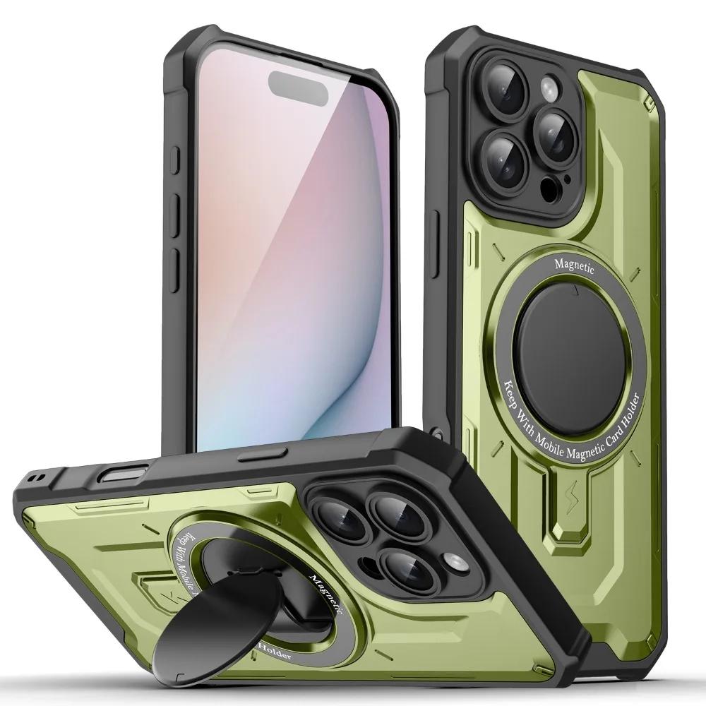 Чехол для телефона с магнитным кольцом для iPhone 16 15 Plus 14 13 12 11 Pro Max XS XR X 7 8, защитный чехол из жесткого пластика