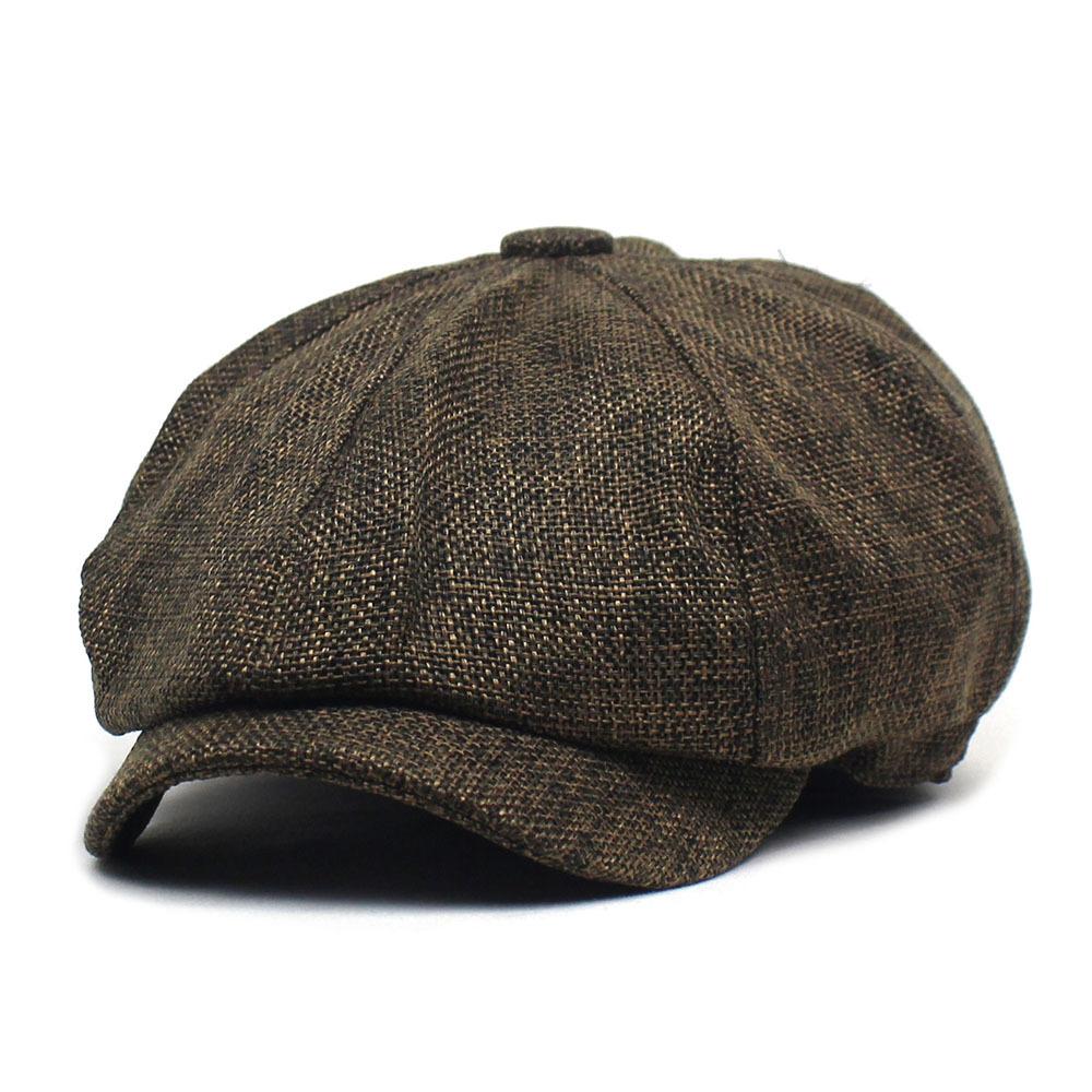 Восьмиугольная шляпа, дышащий берет, мужская шляпа с утиным язычком, кепка в стиле ретро, ​​модная мужская шляпа