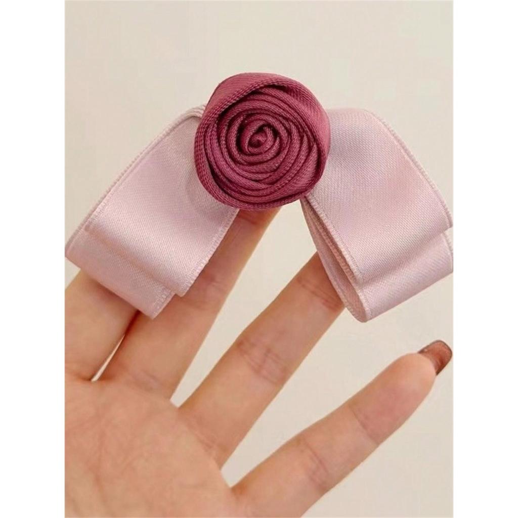 1 женская летняя свежая и милая новая розовая заколка для волос, бант на затылок, полусобранные волосы с боковой челкой, заколка для волос с торчащими волосами, аксессуары для волос