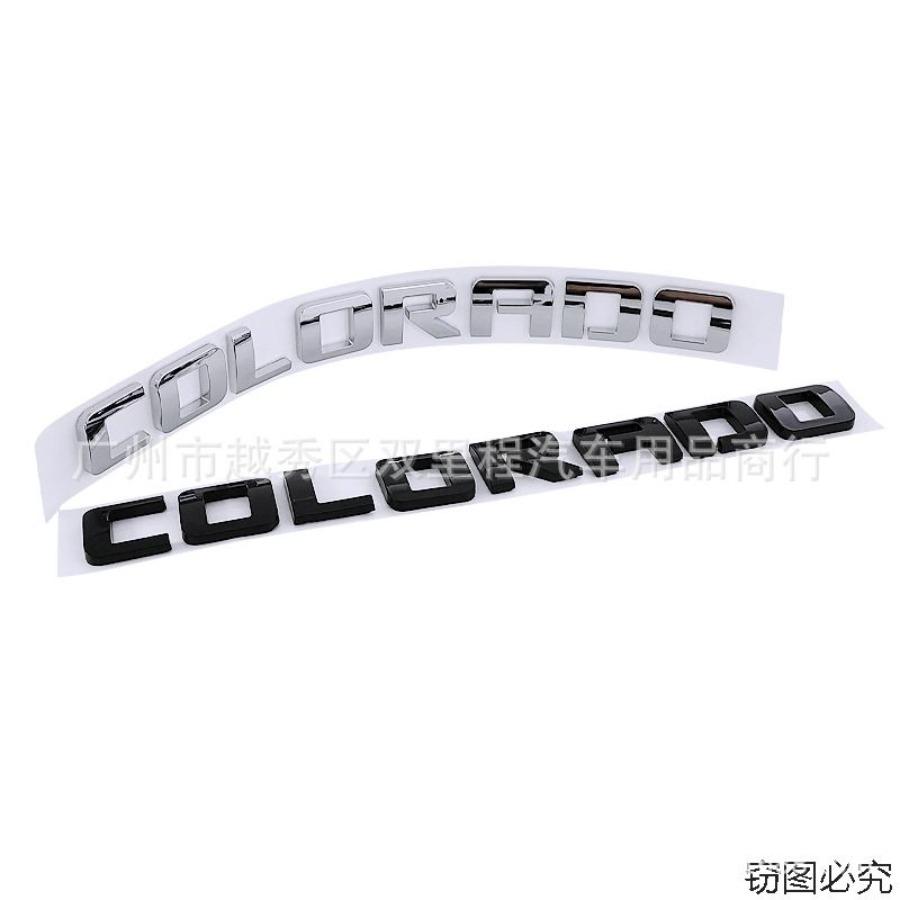 1Pc Colorado customization stickers Chevrolet pickup truck decals ABS rear cargo compartment lettering stickers.