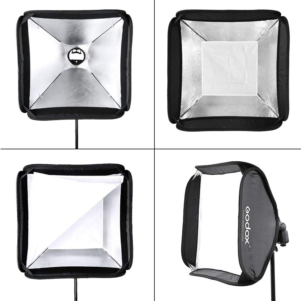 Godox Foldable Softbox with Godox S2 Flash Stand Equipped Bowens Stand for Flash Photography 32x32inch/80x80cm S-Type (SGUV8080) [Used]