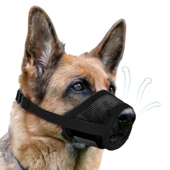 Dog Muzzle Adjustable Mesh Dog Mouth Guard To Prevent Biting Chewing Licking Breathable No Bark Muzzle for Large Dogs