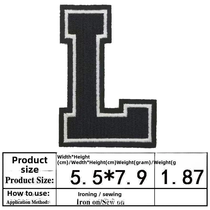 Вышитый алфавит и цифры нашивка на рукаве из джерси