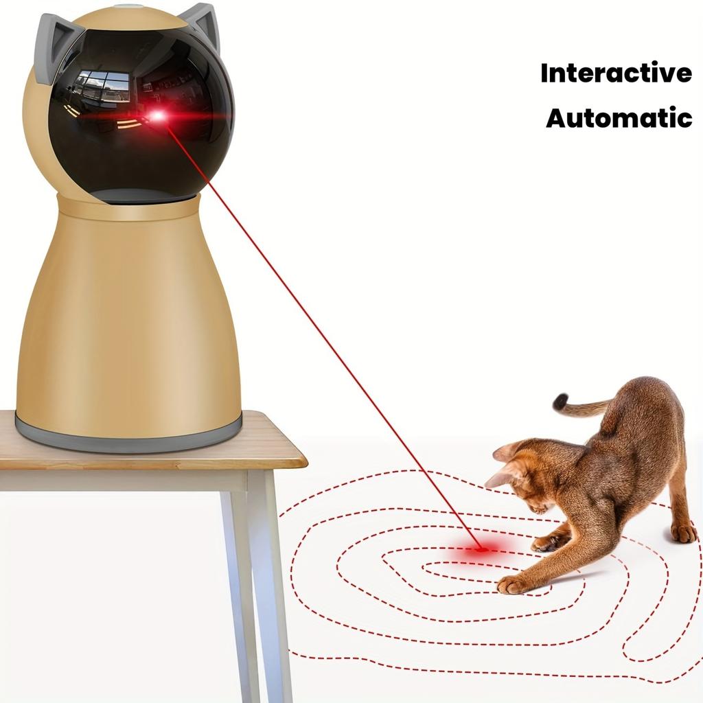 Valonii Интерактивная лазерная игрушка для кошек Автоматическая для домашних кошек, Реальная случайная траектория Перезаряжаемая лазерная указка Игрушки для кошек для домашних кошек/котят/собак
