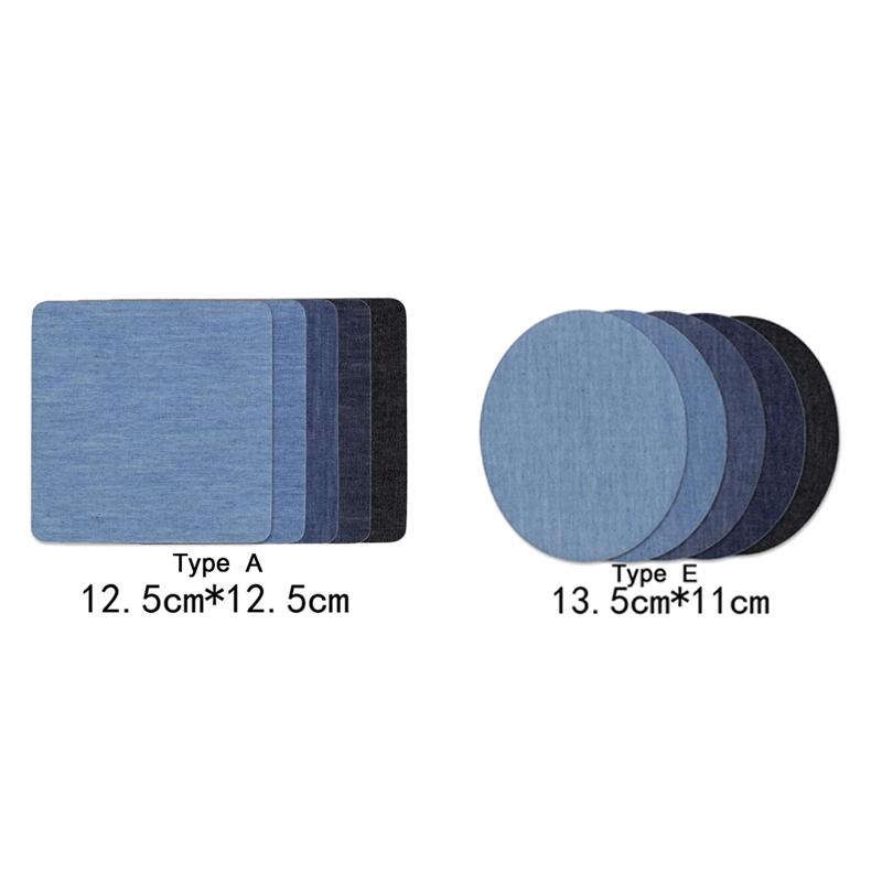 Denim Patches DIY Iron On Denim Elbow Patches Repair Pants For Jean Clothing Pants Badges Apparel Sewing Fabric NEW