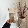 Yogodlns Women Straw Beach Bag Holiday Mobile Phone Shouder Bag Summer Tassel Mini Crossbody Bag for Lady Travel Bohemian Style