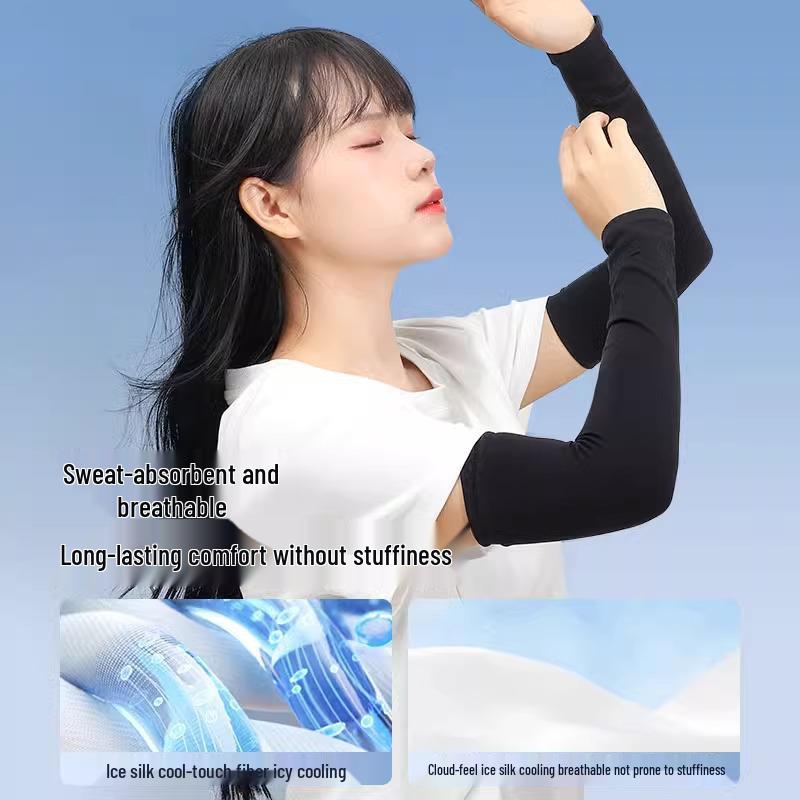 Ледяные рукава с защитой от УФ-лучей для мужчин и женщин - Тонкий стиль, велосипедные перчатки и налокотники