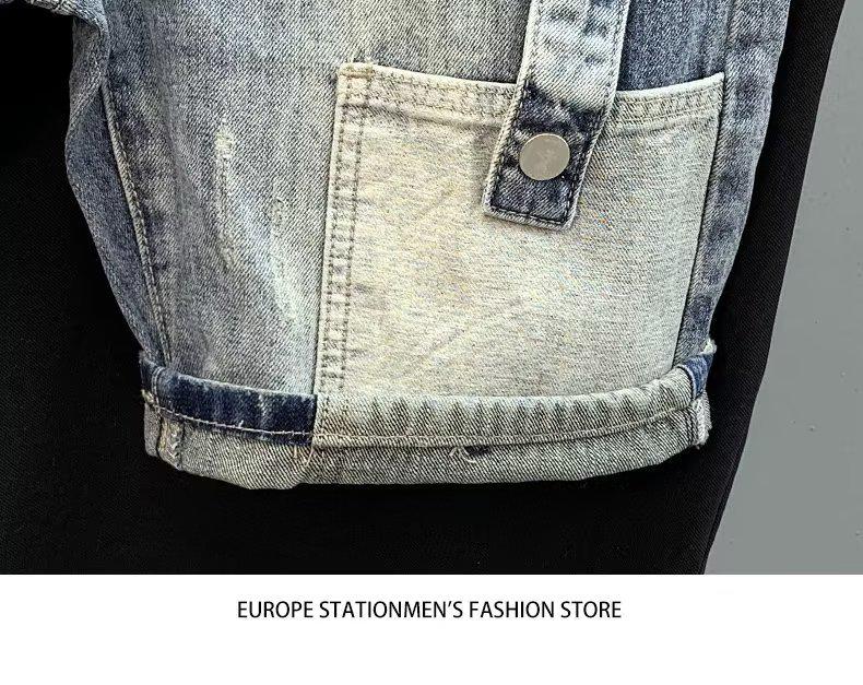 Men's Trendy Casual Denim Shorts - Versatile Summer Fashion with Loose Fit and Distressed Details