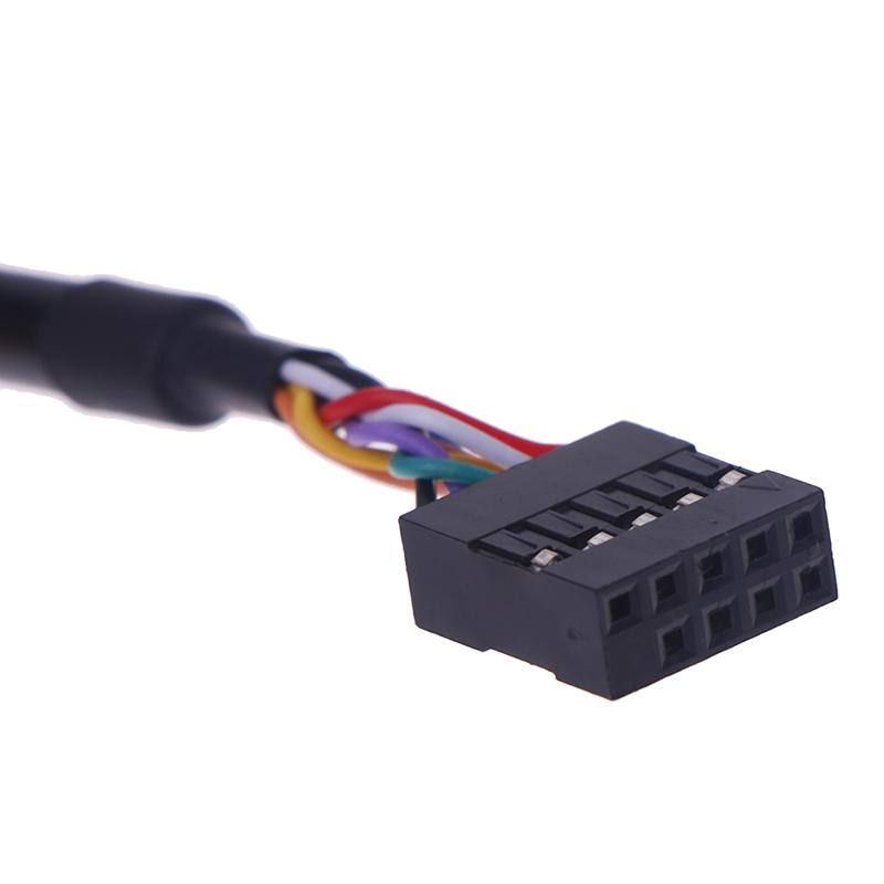 1 шт. 9-контактный разъем материнской платы на 2 порта USB 2.0 гнездо удлинительный кабель-адаптер